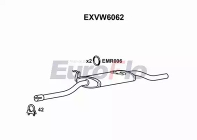 Амортизатор (EuroFlo: EXVW6062)