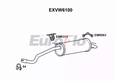 Амортизатор (EuroFlo: EXVW6100)