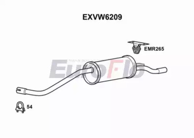 Амортизатор (EuroFlo: EXVW6209)