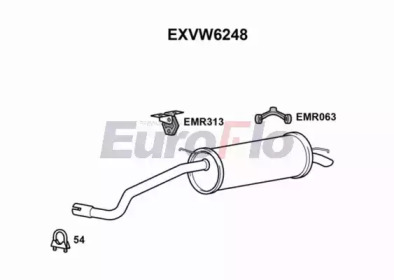 Амортизатор (EuroFlo: EXVW6248)