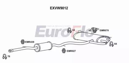 Амортизатор (EuroFlo: EXVW9012)