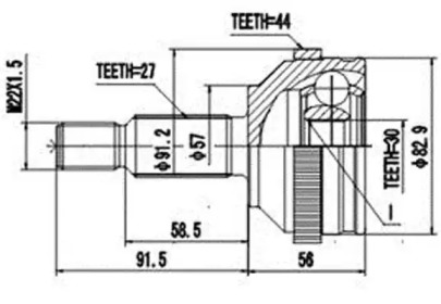 Шарнирный комплект (AYWIPARTS: AW1510697A)