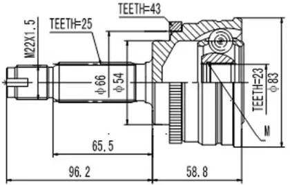 Шарнирный комплект (AYWIPARTS: AW1510711A)