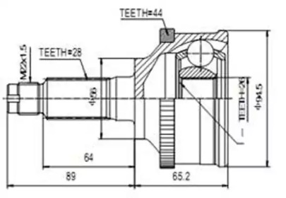 Шарнирный комплект (AYWIPARTS: AW1511165A)