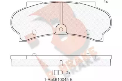 Комплект тормозных колодок (R BRAKE: RB0187)