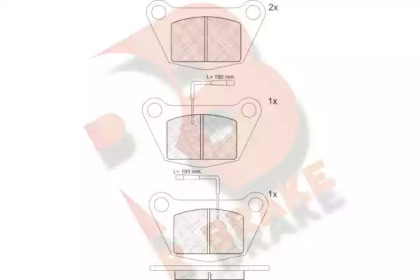 Комплект тормозных колодок (R BRAKE: RB0361)