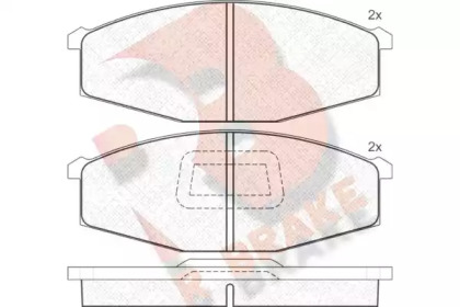 Комплект тормозных колодок (R BRAKE: RB0376)