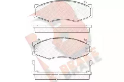 Комплект тормозных колодок (R BRAKE: RB0518)