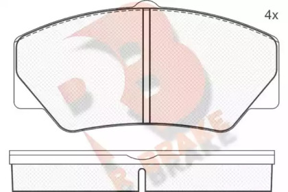 Комплект тормозных колодок (R BRAKE: RB0542)