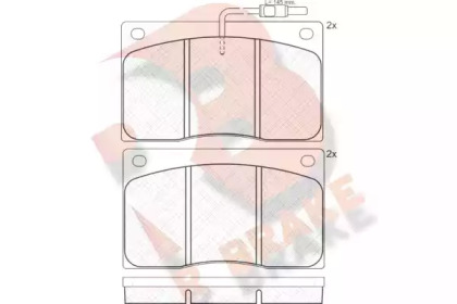 Комплект тормозных колодок (R BRAKE: RB0544)