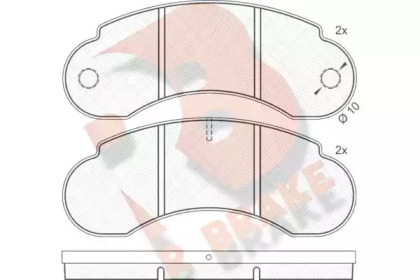 Комплект тормозных колодок (R BRAKE: RB0558)