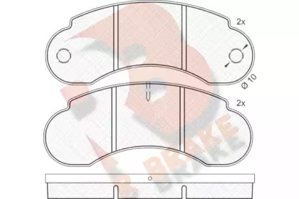 Комплект тормозных колодок (R BRAKE: RB0559)