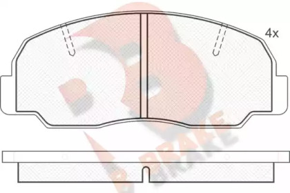 Комплект тормозных колодок (R BRAKE: RB0604)