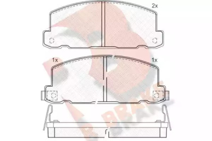 Комплект тормозных колодок (R BRAKE: RB0610)