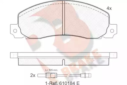 Комплект тормозных колодок (R BRAKE: RB0620)