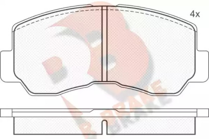 Комплект тормозных колодок (R BRAKE: RB0623)