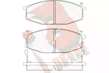 Комплект тормозных колодок (R BRAKE: RB0637)