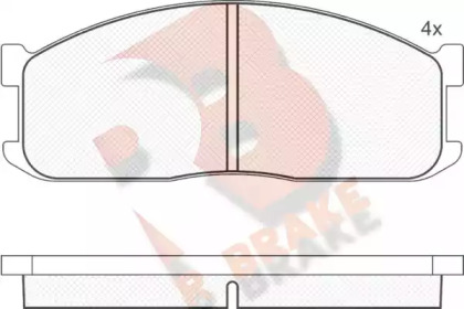 Комплект тормозных колодок (R BRAKE: RB0687)