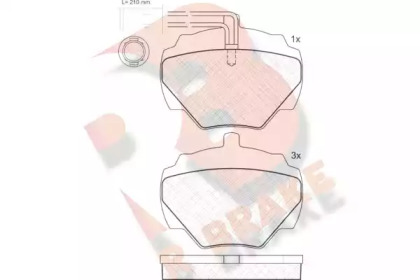 Комплект тормозных колодок (R BRAKE: RB0702)