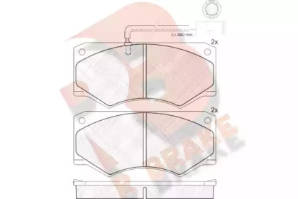 Комплект тормозных колодок (R BRAKE: RB0731)