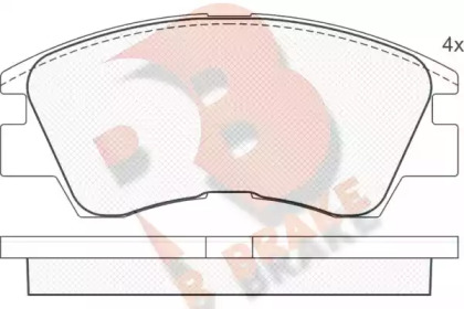 Комплект тормозных колодок (R BRAKE: RB0791)