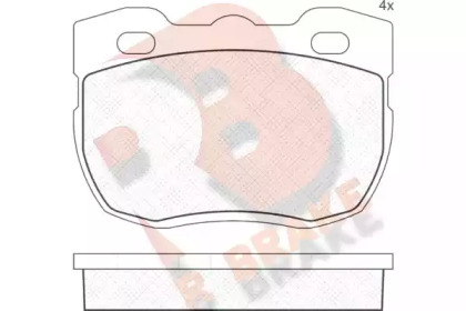 Комплект тормозных колодок (R BRAKE: RB0800)