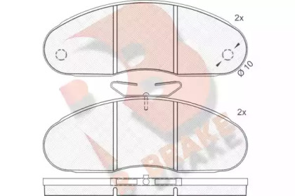 Комплект тормозных колодок (R BRAKE: RB0813)