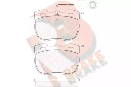 Комплект тормозных колодок (R BRAKE: RB0839-203)