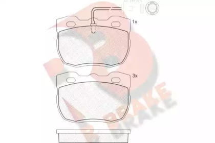 Комплект тормозных колодок (R BRAKE: RB0839)