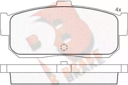 Комплект тормозных колодок (R BRAKE: RB0876)
