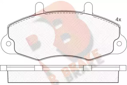 Комплект тормозных колодок (R BRAKE: RB0896)