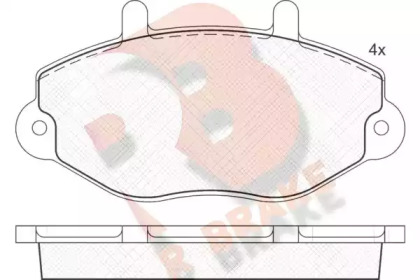 Комплект тормозных колодок (R BRAKE: RB0897)