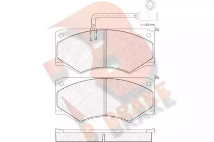 Комплект тормозных колодок (R BRAKE: RB0904)