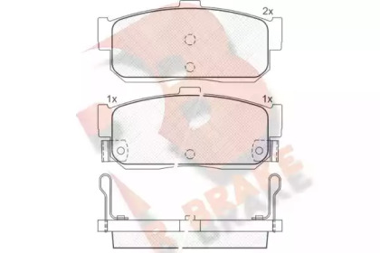 Комплект тормозных колодок (R BRAKE: RB0915)