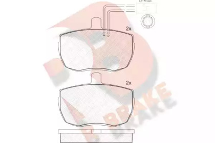 Комплект тормозных колодок (R BRAKE: RB0935)