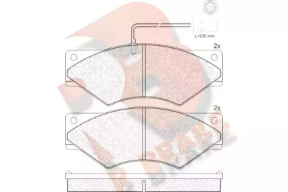 Комплект тормозных колодок (R BRAKE: RB0965)