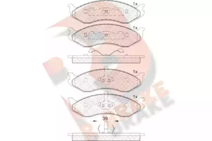 Комплект тормозных колодок (R BRAKE: RB0968)