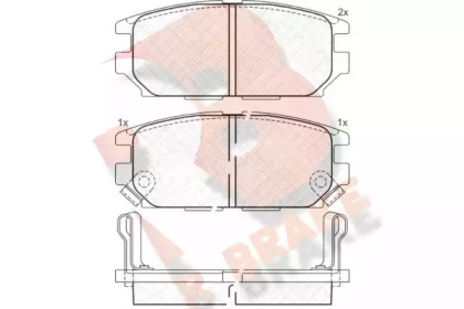 Комплект тормозных колодок (R BRAKE: RB0983)