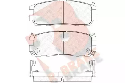 Комплект тормозных колодок (R BRAKE: RB0991)