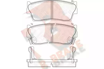 Комплект тормозных колодок (R BRAKE: RB1002)