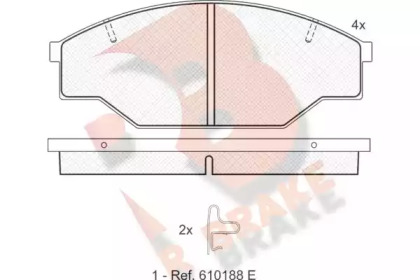 Комплект тормозных колодок (R BRAKE: RB1009)