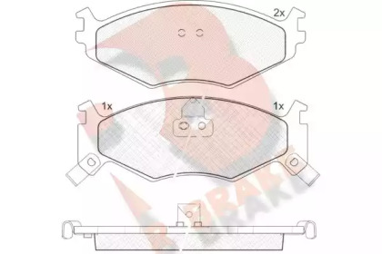 Комплект тормозных колодок (R BRAKE: RB1056-205)