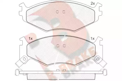 Комплект тормозных колодок (R BRAKE: RB1056)
