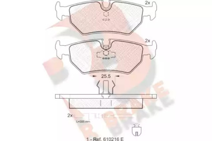 Комплект тормозных колодок (R BRAKE: RB1087)