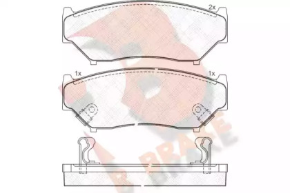 Комплект тормозных колодок (R BRAKE: RB1096)