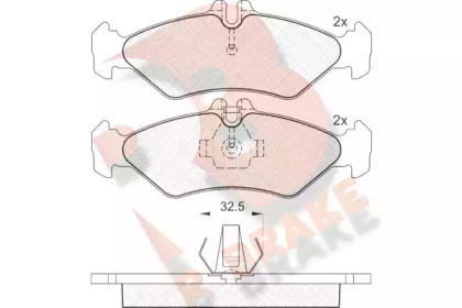 Комплект тормозных колодок (R BRAKE: RB1102-046)