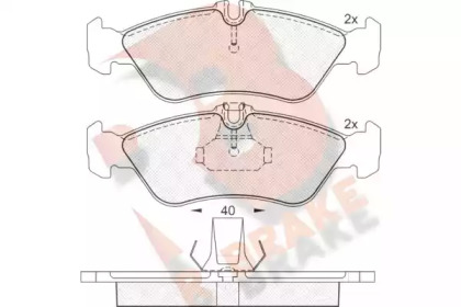 Комплект тормозных колодок (R BRAKE: RB1103-046)