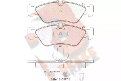 Комплект тормозных колодок (R BRAKE: RB1103-203)