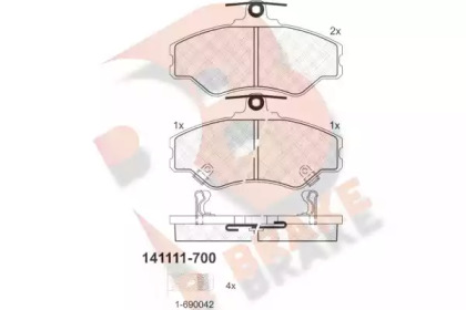 Комплект тормозных колодок (R BRAKE: RB1111-700)