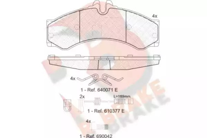 Комплект тормозных колодок (R BRAKE: RB1126-203)